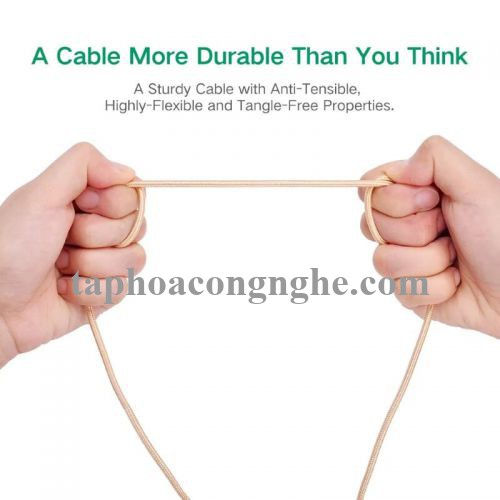 Ugreen 30808 0.5M màu Vàng Cáp âm thanh 2 đầu 3.5mm dương AV112 30030808